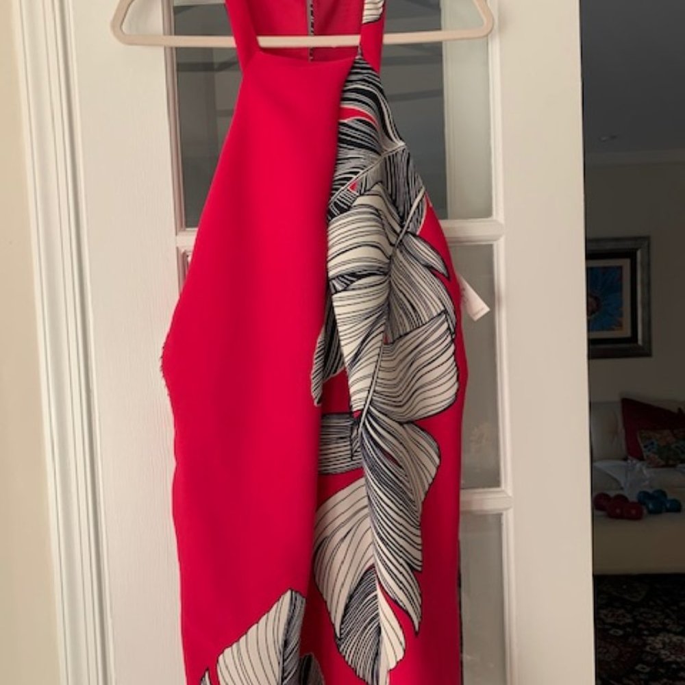 TRINA TURK Felisha Sleeveless Floral Halter Dress